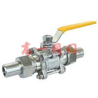 Q61F三片式活接對焊球閥一、產品特征  公稱壓力：1.6-6.4MPa  適用穩定范圍：-20～232℃～350℃  適用介質：水、油、氣及某些腐蝕性液體（W。O。G）  對焊標準(BW):GB12224.ANSIB16.25  二、主要連接尺寸及重量 單位：mm SIZE	1/4"	3/8"	1/2"	3/4"	1"	1-1/4"	2-1/2"	2" d	11.6	12.7	15	20	25	32	38	50.8 D	17	17	21	2